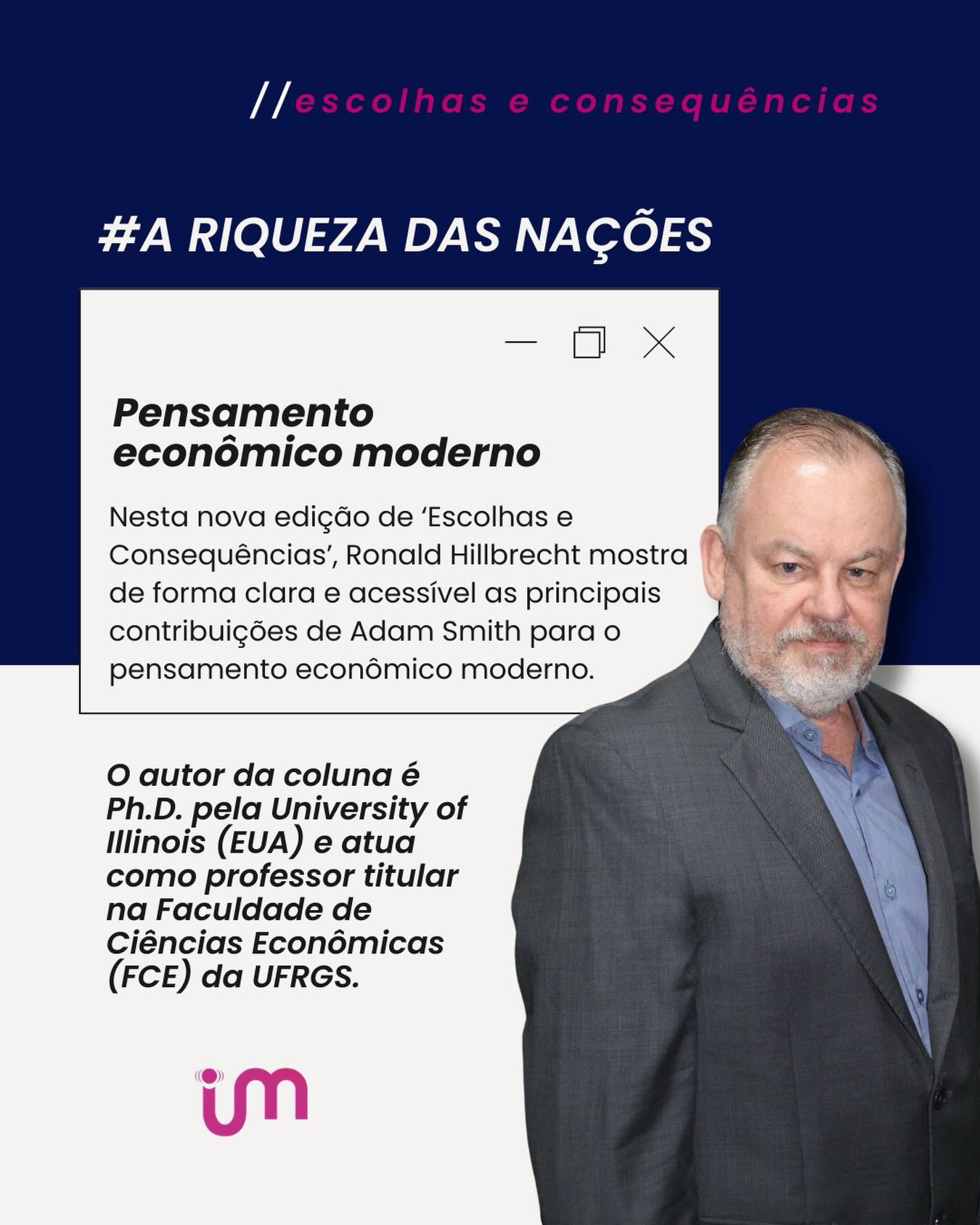 A análise do colunista Ronald Hillbrecht também dialoga com evidências contemporâneas, reforçando a atualidade de seu legado. 

Trata-se de uma reflexão sobre como instituições econômicas influenciam diretamente o bem-estar de uma sociedade. Confira!😉

➡ Link na Bio de @portalimulher 

#PortaliMulher #EscolhaseConsequências #políticaeconômica #riquezadasnações  #liberdadeeconômica